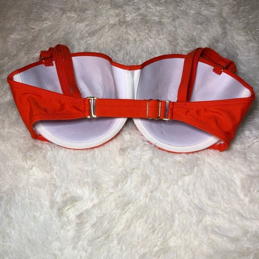 🍊VENUS Bright Orange Underwire Swim Top size 32D🍊 - Picture 7 of 11
